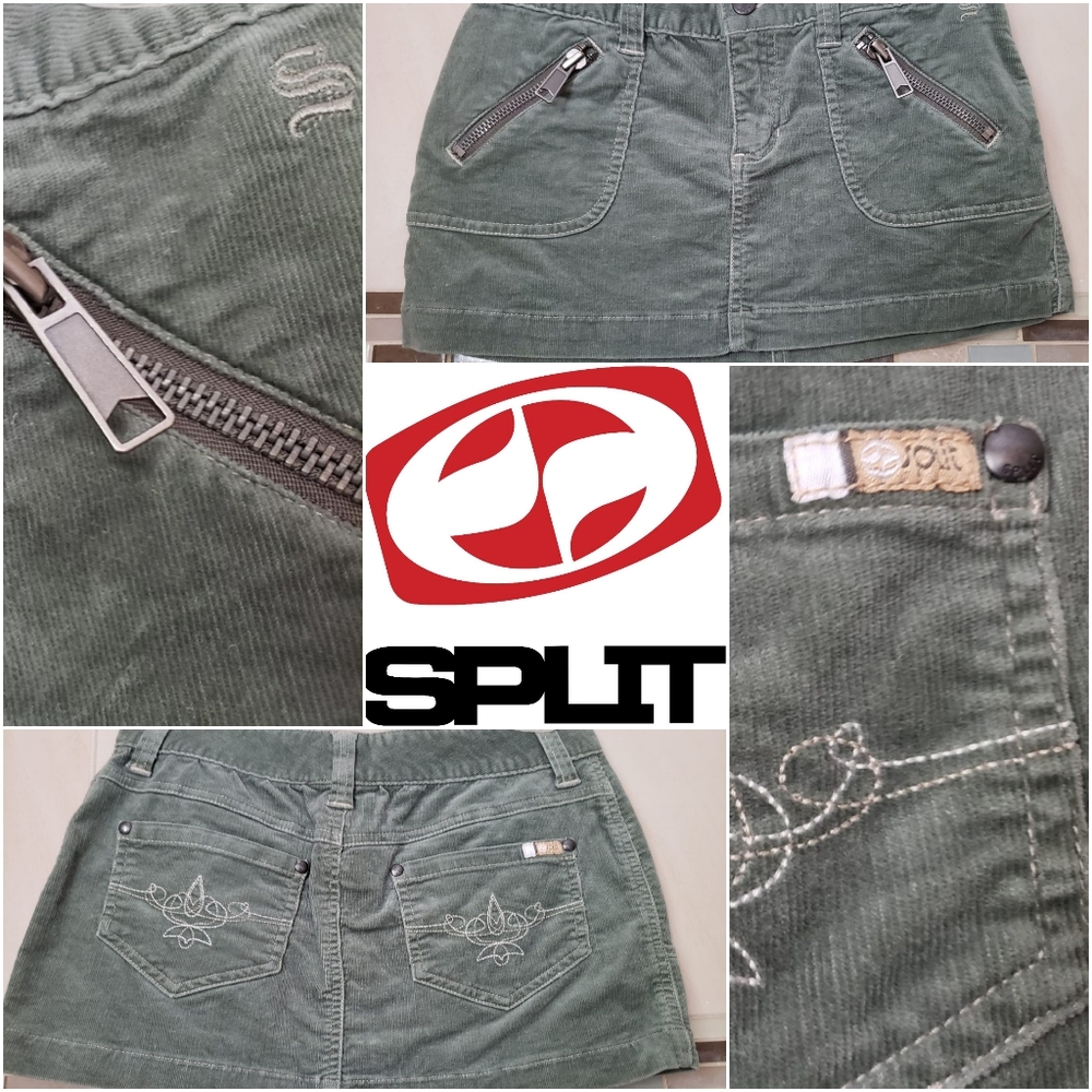 ✨DONATING SOON 🛍11 x $111💌 🌠Split🌠 green olive mini skirt